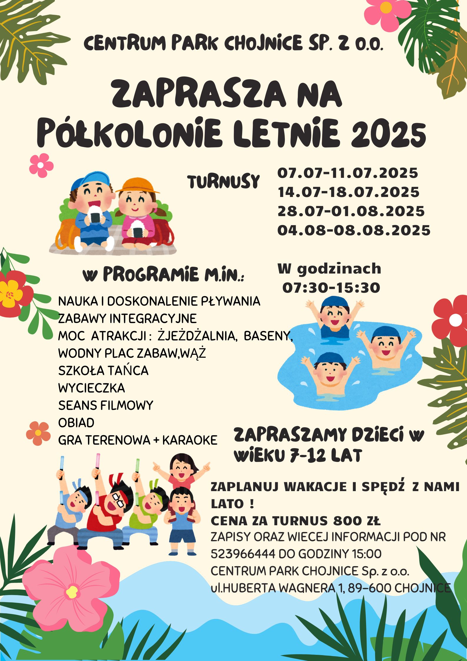 Ogłoszenie półkolonie lato 2025