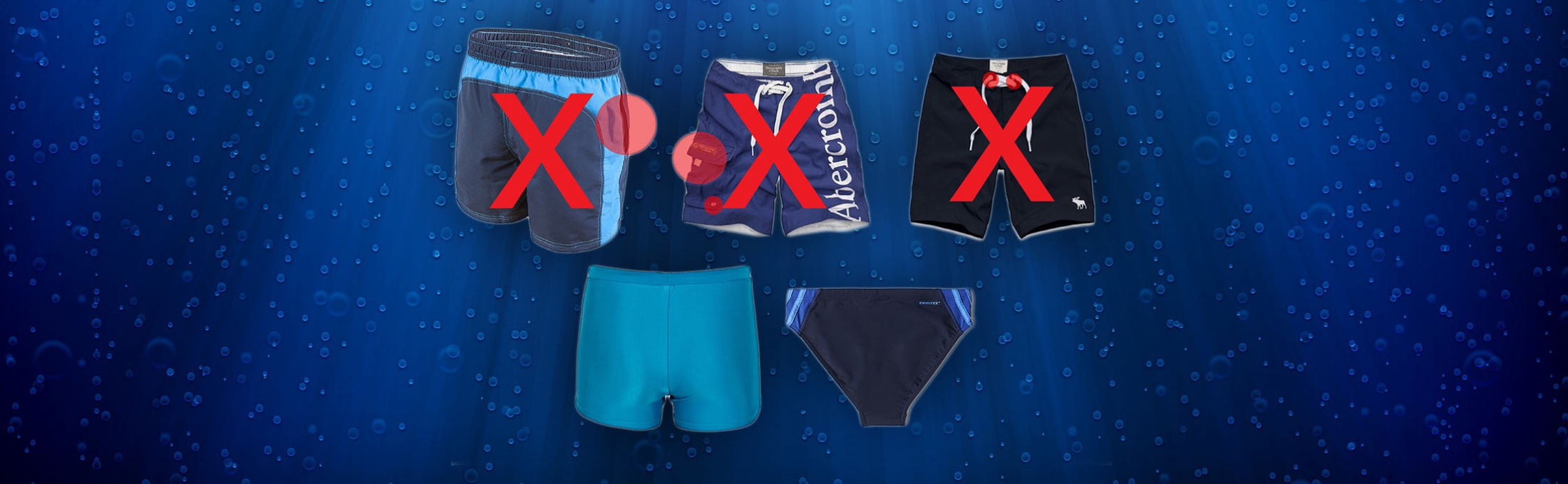 Obowiązują stroje kąpielowe, które nie zawierają: kieszeni, zamków błyskawicznych oraz elementów metalowych.